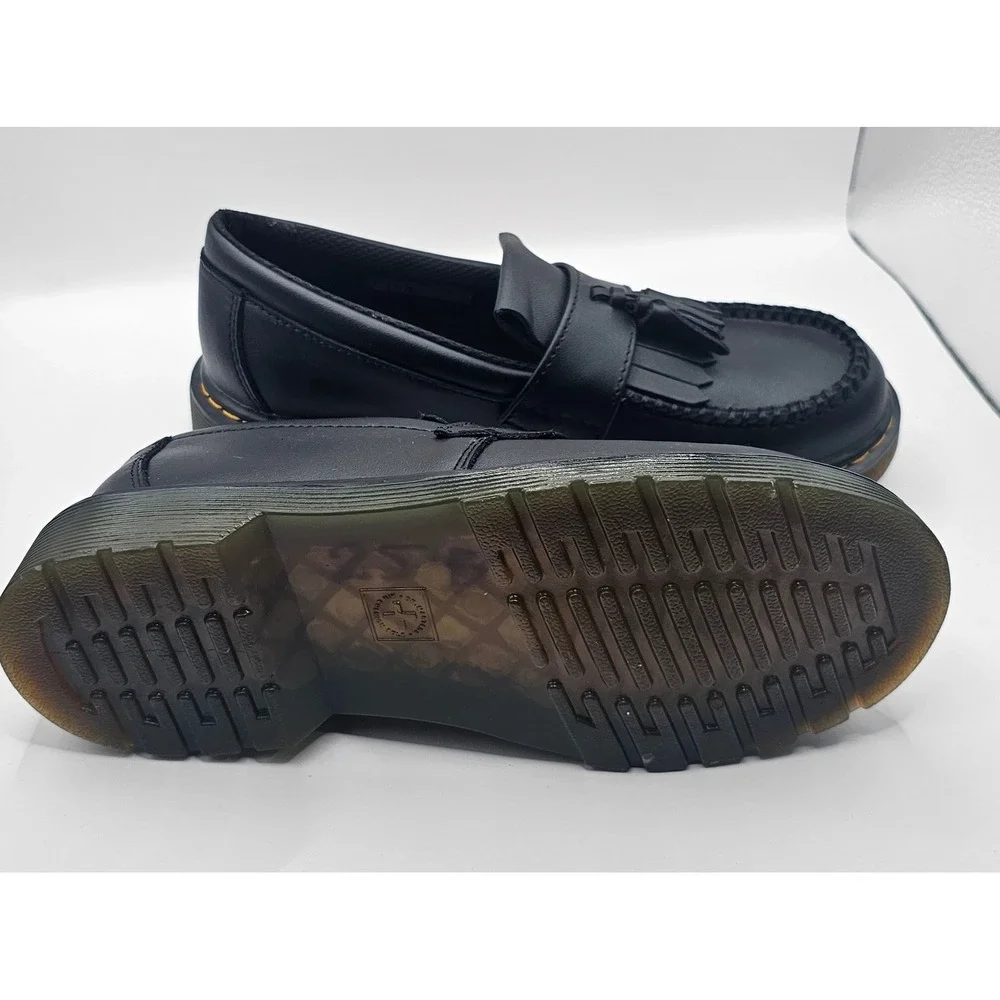 Dr Martens Adrian J Black Leather Tassel Loafers Unisex Kids US 4M‎ 5L EU 36